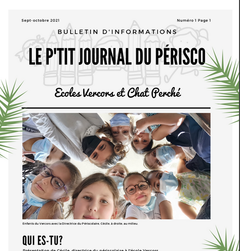 You are currently viewing Le petit journal du périsco septembre octobre 2021