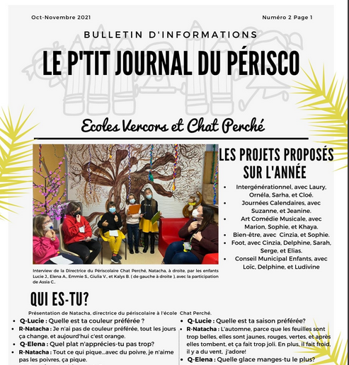 You are currently viewing Le p’tit journal du périsco octobre-novembre 2021